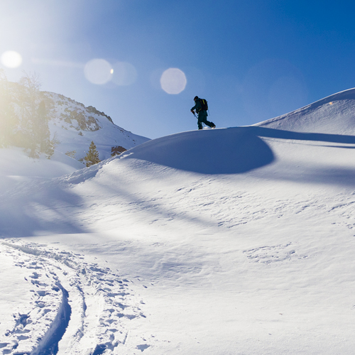 ski touring in the Pyrenees mountains